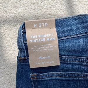 Madewell Perfect Vintage Jean - NWT - 27 P (petite)